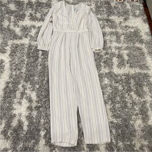 Lovers + Friends Plunge Neck Long Sleeve Jumpsuit Medium M